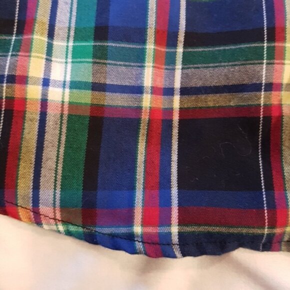 Chaps plaid boys size 5 long sleeved shirt, plaid, 2 pockets NWT - Picture 3 of 4